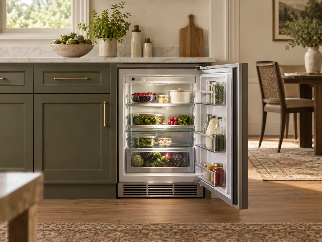 Illustration of Sub-Zero undercounter refrigerator