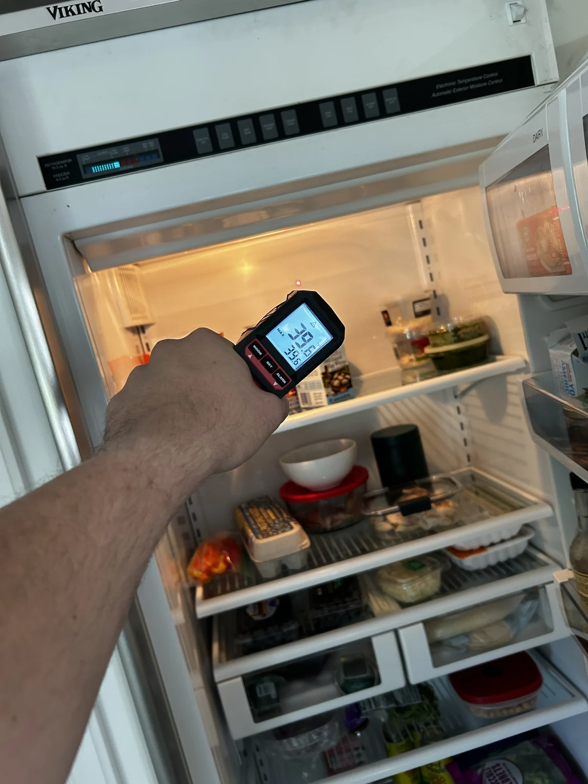 Viking refrigerator measurement from the owner’s work archive